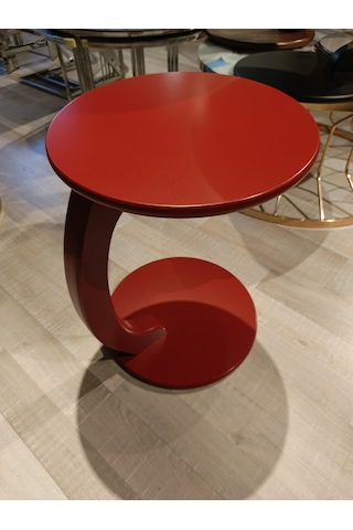 Mercan Mobilya Tekerlekli C Sehpa Yan Sehpa 40 55 Kırmızı