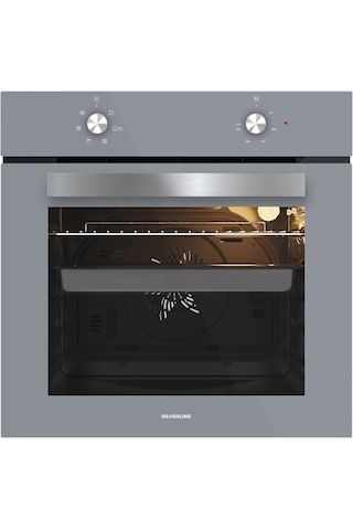 Silverline BO6501S01 + CS5349S01 +3481 Flam Gri Ankastre Set