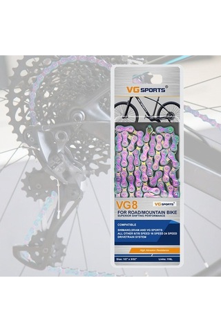 Novahub Bisiklet Zinciri 116 Bağlantı, Hızlı Bağlantı, 8/9/10/11/12 Hız Gökkuşağı Altın Mtb Yol Bisikleti Altın