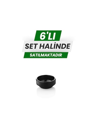 Alezy 529 Göreme Melamin Termostar Yuvarlak Sosluk 6 Cm Siyah