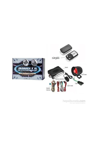 İnwells Uzaktan Kumandalı Oto Alarm Sistemi Sürgülü 3805 12V