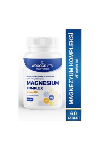 Magnezyum Complex Ve B6 Vitamini İçeren Takviye Edici Gıda 60 Tablet