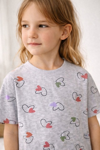 Beka Kids Kız Çocuk Kısa Kollu Ve Şortlu Bisiklet Yaka Rahat Desenli Pijama Takımı Alt-üst Takım Pembe