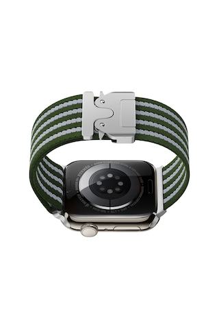 Apple Uyumlu  Watch 10 46mm Redclick Krd-133 Naylon Kumaş Hasır Örgülü Kordon