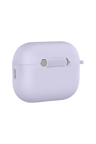 Apple Uyumlu AirPods Pro 3 İle Kılıf Standart Yumuşak Silikon Case Lila