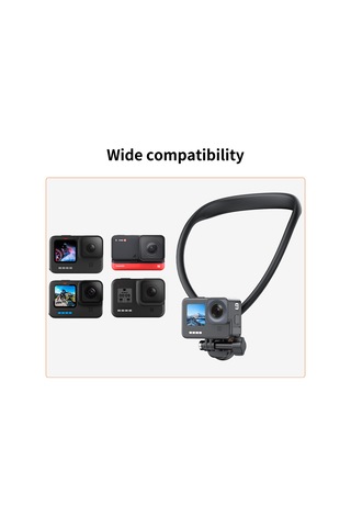 Vrig Spor Kamera Manyetik Hızlı Bırakma Boyun Tutucu Siyah
