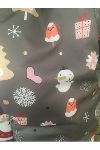 Baby & Baby Unisex Sevimli Noel Baba Ve Arkadaşları Temalı Pamuklu Kozmonot Bebek Tulum Çok Renkli