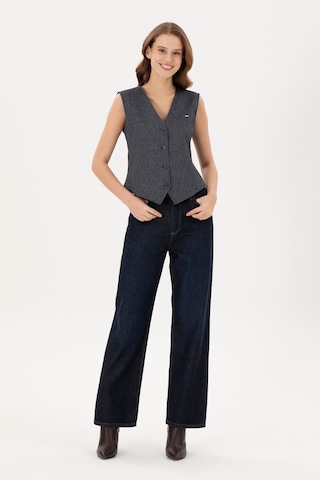 U.S. Polo Assn. Kadın Koyu Mavi Flare High Waist Fit Jean Pantolon 50297485-DN0023