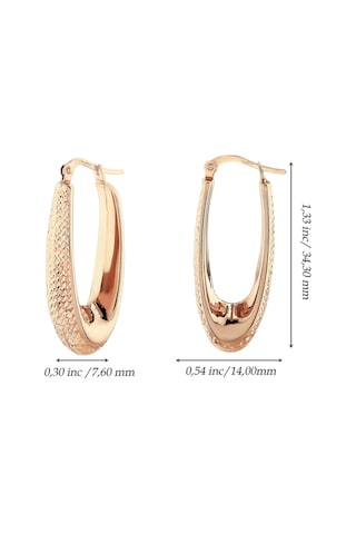 Moom Mücevherat Kadın 14 Ayar Rose Altın V Küpe N11.15592