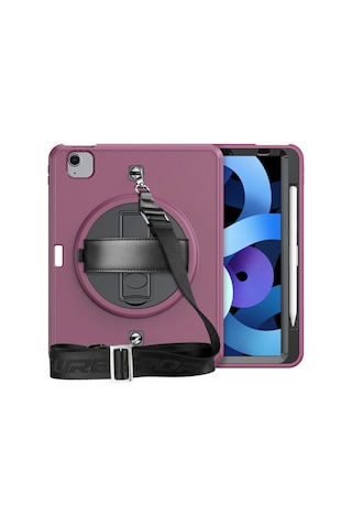 Zenviya21 Apple iPad Uyumlu Pro 11 2020 Kılıf Strap-c Otterbox Tablet Kapak - Mürdüm Zenya785 Arka Kapak