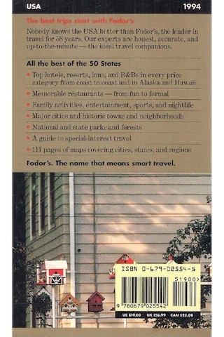 Usa '94: The Complete Guide To The Best Of Everything İn All 50 States Gold Guides 2.el