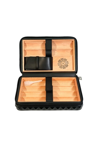 Colibri Quasar Siyah Puro Taşıma Çantası & Seyahat Humidoru - Tr9756