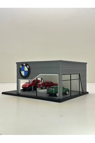 3d Baskı 1/64 Ölçekli Bmw Showroom Tasarımlı Diorama Araç Sergileme Garajı