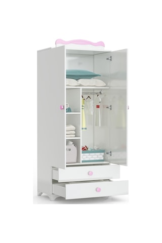 Patiko Sahra 058 2 Kapılı Dolap Pembe