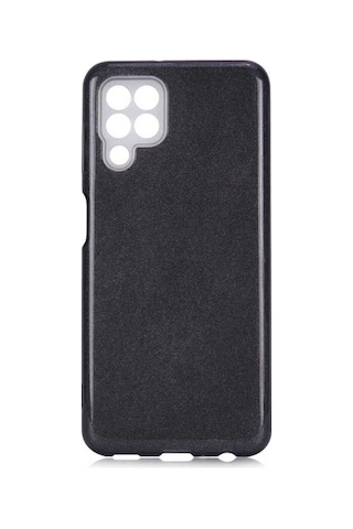 Samsung Uyumlu Galaxy M22 Kılıf Zore Shining Silikon Siyah