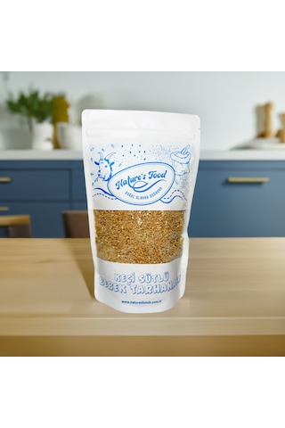 Keçi Sütlü Bebek Tarhanası 400gr Keçi Sütü %42,8 , Buğday Unu %35,7 , Buğday Ruşeymi %21,5