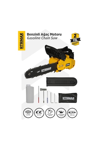Rtrmax RTM953 1.2 Hp 25.4 Cc 30 CM Pala Benzinli Ağaç Kesme Motoru