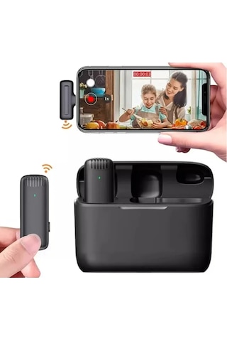 J13 Iphone Uyumlu Lightning Kablosuz Yaka Mikrofonu Gürültü Azalt