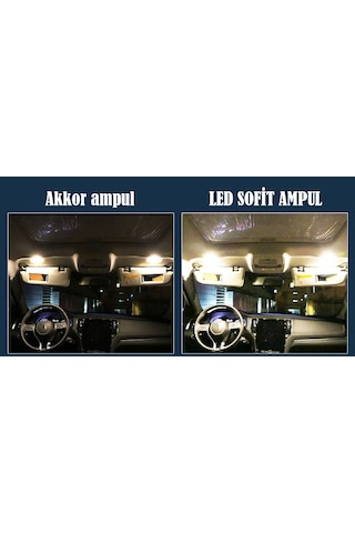 Sarı Renk Led Sofit Ampul 31Mm - 21 Smd Led Li
