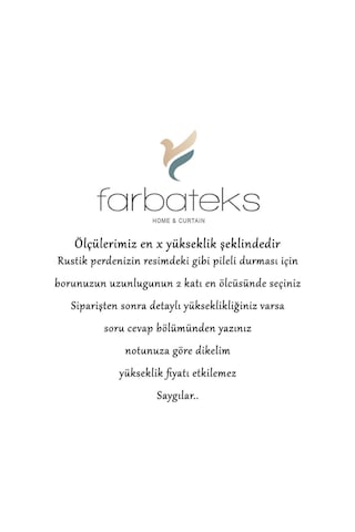 Mürdüm Rustik Perde Kuşgözü Halkalı Boru Halka Dekoring Perde 100 X 250