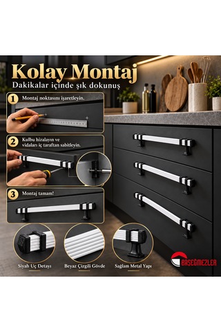Haskan Kemer Kulp Siyah/beyaz 160 Mm Siyah - Beyaz