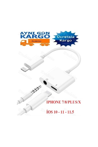 Apple Uyumlu iPhone 7 8 X Xr 3.5Mm Şarj Kulaklık 4420P Dönüştürücü Adaptör
