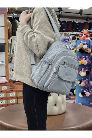 My Polo 2114-8675 Kadın Krinkıl Kumaş Çok Gözlü Astarlı Petli Su Çok Renkli