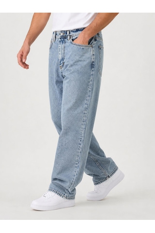 Classics Men Black Wood Denim Erkek Baggy Jean Pantolon 7748 Buz Mavi