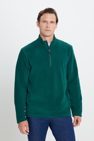 AC&Co / Altınyıldız Classics Anti-Pilling Tüylenme Yapmayan Bato Yaka Erkek Polar Sweatshirt 4a5221100016yslxl Yeşil