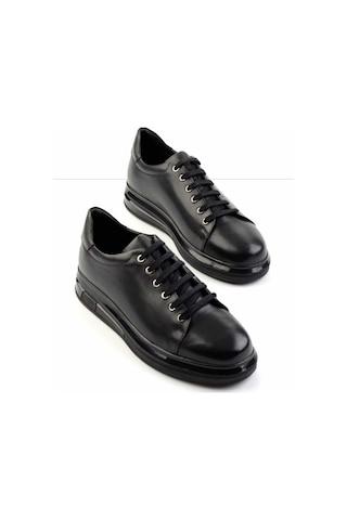 Siyah Hakiki Deri Erkek Casual Ayakkabı E01310104941 Siyah
