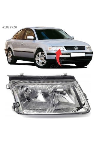 Passat Sağ Far 97-00 Depo 441-1125-rd-em Elektrikli Motorsuz Merceksiz 1 Adet