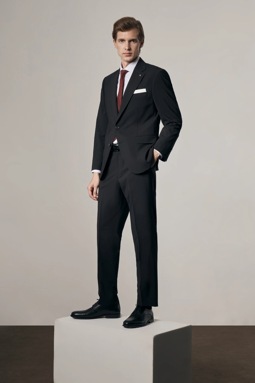 İmza Siyah 4 Drop Comfort Fit Classic Takım Elbise 1001255150 Siyah