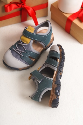 Çinçon Günlük Ortopedik Erkek Çocuk Sandalet Ayakkabı Haki