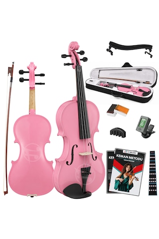 Fourtune Dante Vl-200pk 4/4 Akustik Pembe Keman Seti Tam Boy