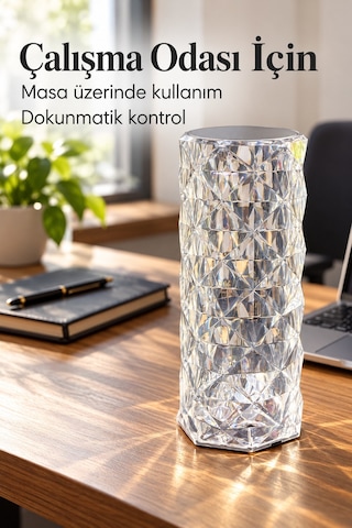Komodin Lambası Usb Şarjlı Dokunmatik Parlaklık Ayarlı Diğer