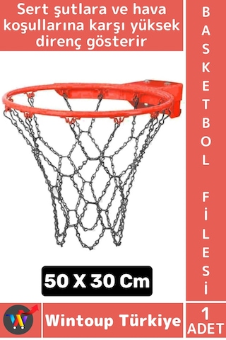 Basketbol Profesyonel Spor Okulu Kurs Saha Antrenman Bahçe Dış Mekan Demir Zincir Basketbol Filesi