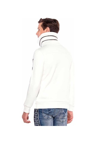 Cipo & Baxx Cl385 Taşlı Relax Fit Dik Fermuar Yaka Kalın Sweatshirt 001