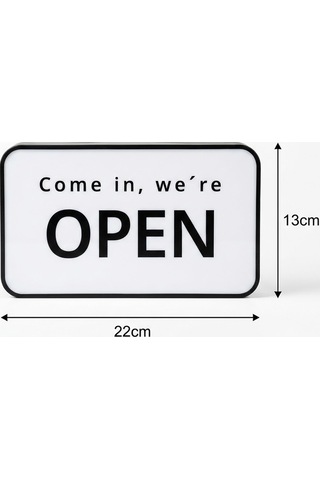 İçeri Gelin, Açığız - Come İn, We Re Open Tasarımlı Dekoratif Aydınlatma 13x22cm 603-1
