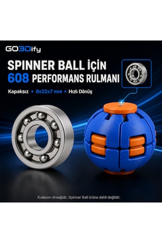 608 Kapaksız Hızlı Dönen Performans Rulmanı 8x22x7 Mm Spinner Ball Ve Hobi Uyumlu 1000 Adet Adet / 1000