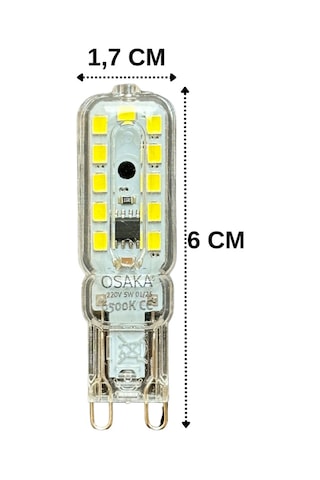 10 Adet Osaka 5w 6500k Beyaz Işık G9 Duylu Led Kapsül Ampul