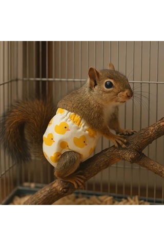 Elmpaly Siyah Beyaz Noktalı Yıkanabilir Sincap Bezi, Küçük Evcil Hayvan Bakımı İçin Açık Hijyen Ürünleri