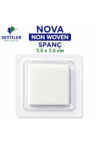 Seyitler Nova Nonwoven Kompres Steril 7,5 Cm 7,5 Cm Spanç 100'lü Kutu 12 Kutu