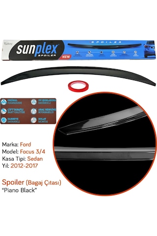 Sunplex Ford Focus 3-3.5 Sedan 2012-2017 Spoiler Bagaj Çıtası Pia