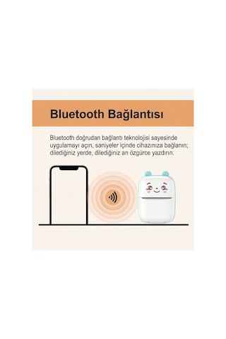 Mini Taşınabilir Termal Yazıcı Eğlenceli, Pratik Ve Mürekkepsiz Baskı Keyfi Beyaz