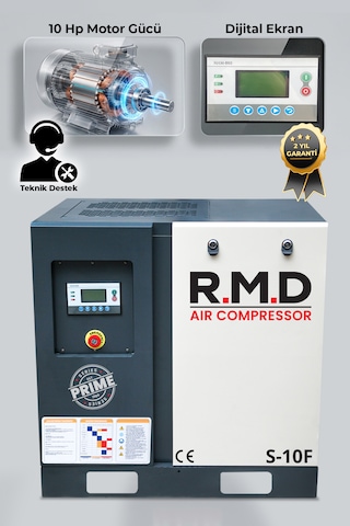 R.m.d Kompresör 10 Hp Vidalı Hava Kompresörü Tek Makine I S-10f R.m.d Kompresör 10 Hp Vidalı Hava Kompresörü Tek Makine I S-10f