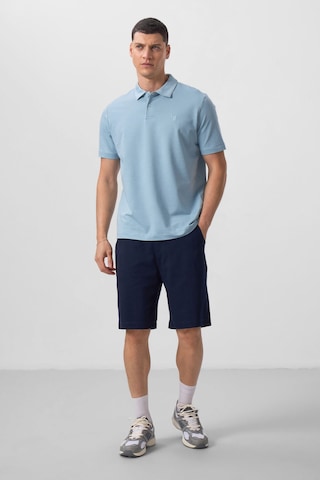Tommylife Tommy Life Buz Mavi Basic Göğüs Logolu Standart Kalıp Triko Polo Yaka Erkek T-shirt - 87768 Buz Mavi
