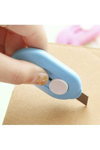 Willowhaven Sevimli Mini Bıçak Kesici Kağıt Jilet Ofis Kırtasiye, Plastik + Alaşım, 10g, Rastgele Renk Diğer