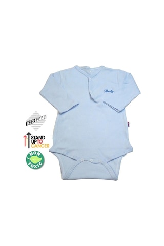 Sema Baby Uzun Kol Kaşkorse Badi (Body) Mavi 12-18 Ay Mavi