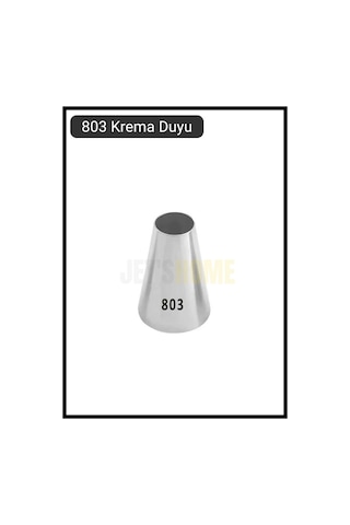 803 Yuvarlak Desen Krema Duyu Büyük Boy Pasta Duyu Paslanmaz Çelik Krema Torbası Ucu 2.4x0.9x4.5 Cm Metalik Gri