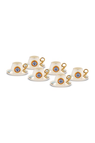 Jumbo Tide 6 Kişilik Kahve Fincan Takımı Çok Renkli